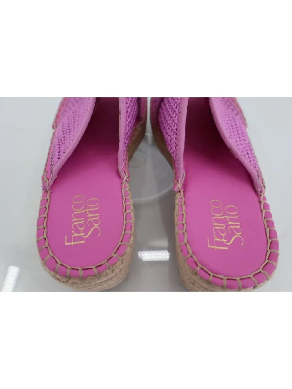 Franco Sarto Women's Pamala Sandal Size 10 Wedge Platform Pink Espadrille